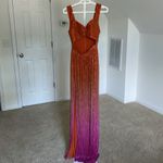 Dress the Population Dress the Population Meredith Metallic Ombré Cutout Plissé Gown Photo 1