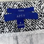 Apt. 9  Torie Printed Mid Rise Cuffed Hem Chino Shorts Black White 4‎ Photo 4