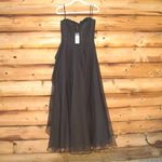 Theia Teresa Draped Gown Black Size 4 Photo 6