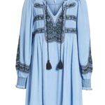 Free People Wind Willow Mini Dress River Skies Blue Size Small Photo 10