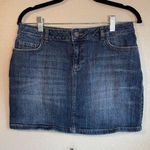 Women’s Fat Face Denim Mini Skirt Size 12 With Pockets Excellent Condition Y2K Blue Photo 0