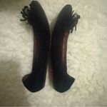 LANVIN Black Suede Jewel Embellished Tassel Stretch Collar Ballet Flats Size undefined Photo 3