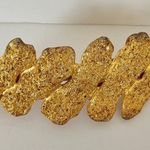 Dolce Vita Gold Gilt Hair Barrette Gold tone textured metal Photo 2