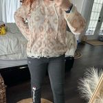 POL Distressed Leopard Show your Spots Zip Up Size Small Photo 0