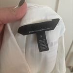 White House | Black Market  White Eyelet Asymmetrical Dress Size Small Minimalist Photo 5