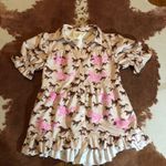 Fantastic Fawn  beige horse dress  size small  This looks to have been cut into a shorter shirt if you need the length just message me! Photo 1