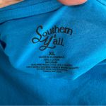 Southern Y’all pacific end zone Oklahoma girl tee size XL Blue Photo 2