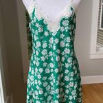 Victoria's Secret Vintage Victoria’s Secret Gold Label Ivory Green Floral Chemise Slip Dress Small Photo 5