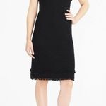 J.Crew  Black Crochet Fringe Sweater Midi Dress Size XS Photo 0