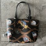 Lauren Ralph Lauren Large Reversible Tote Bag in Dark Olive/Belting Print, NWT Green Photo 6