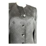 Kasper  Black Blazer Tailored Cropped Jacket Size 12P Photo 4
