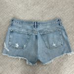 AGOLDE Parker Vintage Cut Off Short light wash distressed frayed hem button fly Photo 8