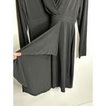 Jaclyn Smith  Collection Wrap Dress Womens Black Size Large Midi Photo 4
