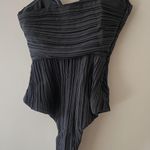 Corset Cutout Bodysuit Black Photo 8