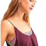 Free People Womens Camisole Tank Top Turn It On Sequin Vetiver Bloom Small Photo 14