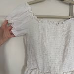 SheIn Holidaya Swiss Dot Off Shoulder Frill Trim Shirred Romper Photo 3