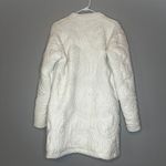 Handmade White Quilted Embroidered Winter Jacket – Long Sleeve Button Photo 3