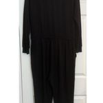 Beyond Yoga Overlapping Jumpsuit Sz XL Black Fleece Super Soft Roomy Drop Waist Photo 1