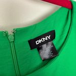 DKNY  Women’s 8 Green Short Sleeve Dress Ruffle Photo 1