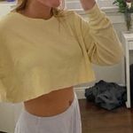 Forever 21 Yellow Cropped Sweatshirt Photo 1