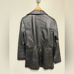 Clio 100% Leather Black Jacket Size 6 Photo 2