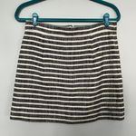 J.Crew Factory Navy Blue White Striped Knit Mini Skirt Photo 0