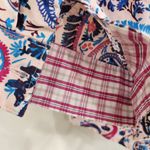 basic editions Paisley Boho 3/4 Sleeve Button Down Dress Shirt Work Wear Sz XL Photo 10