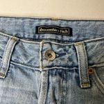 Abercrombie & Fitch Denim Shorts Womens 25 Light Wash Button Fly 3” Frayed 30” W Photo 3