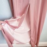 Adrianna Papell Pink Champagne Velvour Twisted Gown Photo 9