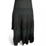 Free People black eyelet halter midi dress cotton minimalist boho scandal Photo 6