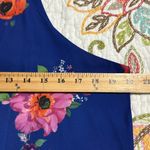 Royal blue size large Floral Halter Dress in Blue and Pink not lined no pockets Photo 5