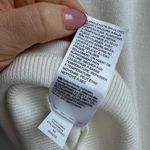 Chico's NWT Chico’s White Lightweight Knit Crochet Classic Sweater Size 0 Medium Crew Photo 10