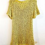 Anthropologie Tunic Moth Julliet Knit Sweater Yellow Short Sleeve Sz M GUC Photo 6
