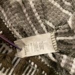 W5  Anthropologie Size XS Olive Green White Stripe Tassel Hem Sleeveless Tank Top Photo 8