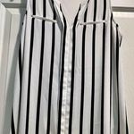 EXPRESS sleeveless top - black white stripes - size large Photo 0