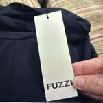 Fuzzi black mesh fold over straight leg pants lg beautiful Photo 1