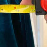 Joie  Teal velvet mock neck long sleeve top with beaded fringe hem M Photo 3