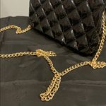 Elegant Black Quilted Handbag with Pearl Handle with or without gold chain Photo 3