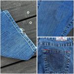 True Religion Y2K Blue Medium Wash Low Rise Jeans w/ Embroidered Pockets Photo 6