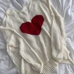 Crochet heart sweater White Size M Photo 0
