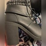 Torrid Black Lace Up Combat Chunky Heal Boots No Box Size 8.5 Wide Photo 6