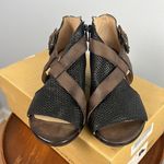 Unity In Diversity Silene New size 35 Made in Portugal leather heeled sandal Black Photo 3