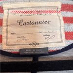 Anthropologie Cartonnier Striped Blazer Jacket Medium Red Gray Knit Photo 4