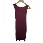 BP Nordstrom Ribbed Tank Midi Dress Size Medium Burgundy Wine Photo 2