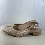 Adrienne Vittadini  Rattan Woven Slingback Mule Flats Gold Buckle 8M 8 Career Photo 3