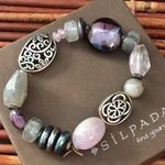 Silpada  Sterling Silver Amethyst Stretch Bracelet Photo 0