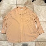 Wilfred  Free Apricot Top 2XL 3/4 length sleeve button down shirt Photo 1