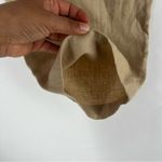 Boden Crop Linen Straight Wide Leg Trouser Tan Oatmeal Size 4 Photo 7