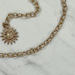 Womens Draped Sun Face Concho Chain Link Belt Gold Tone One Size (OS) ✨ Photo 10