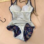 Boden Slimming One Piece‎ Blue Multicolor Floral Print Swimsuit Size 4 Photo 8